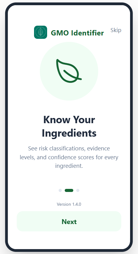 GMO Identifier - Know Your Ingredients